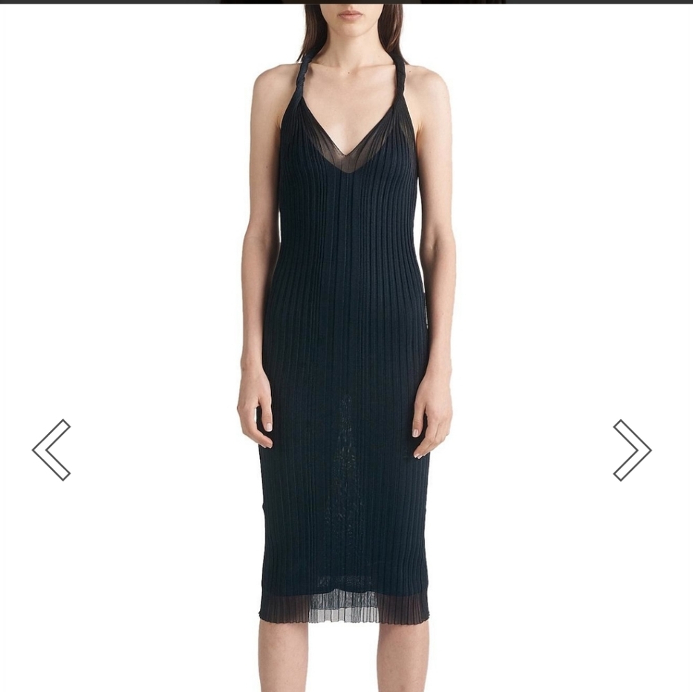 DION LEESHEER PLEAT TWIST TANK DRESS size XS